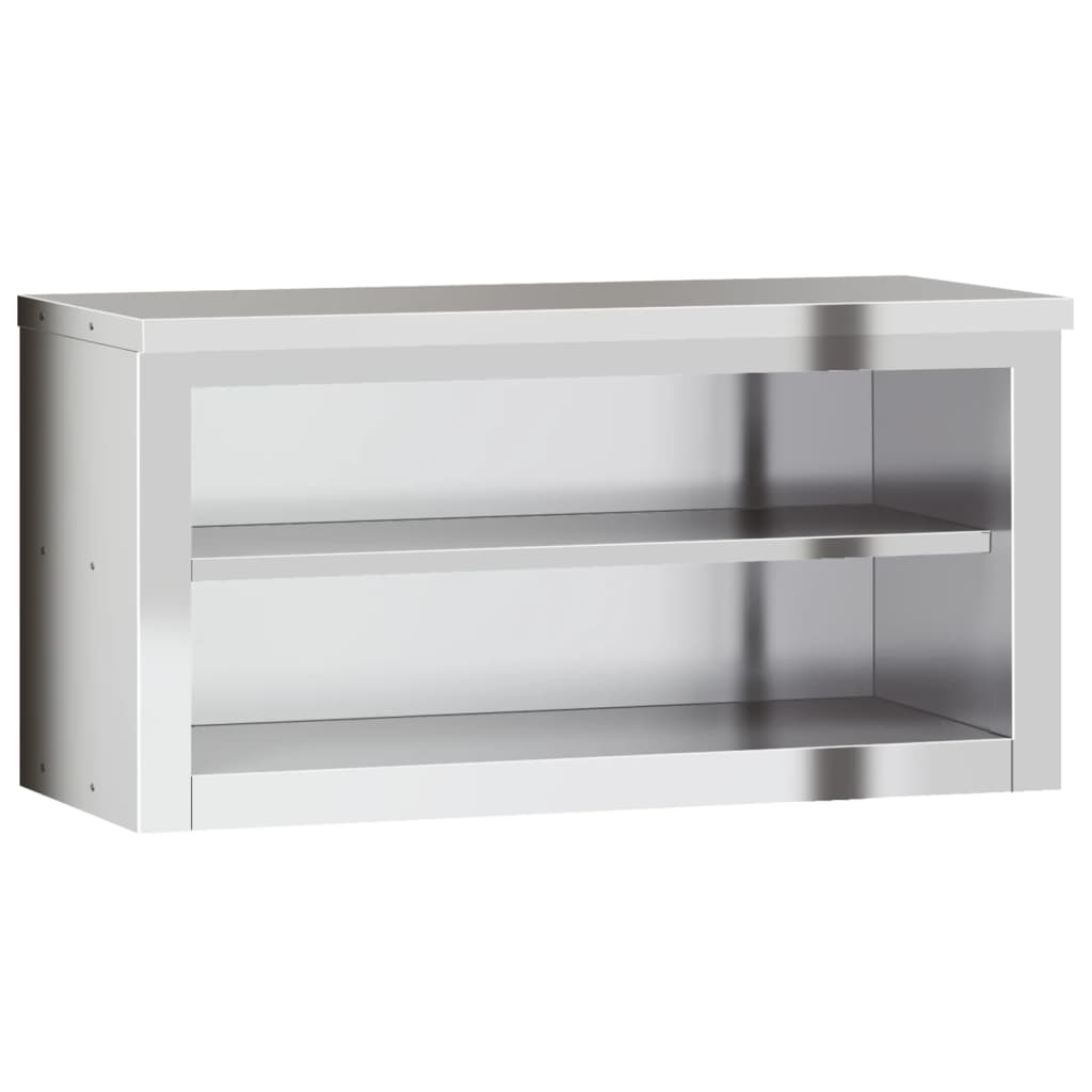 vidaXL Kitchen Wall Cabinet with Shelf Stainless Steel