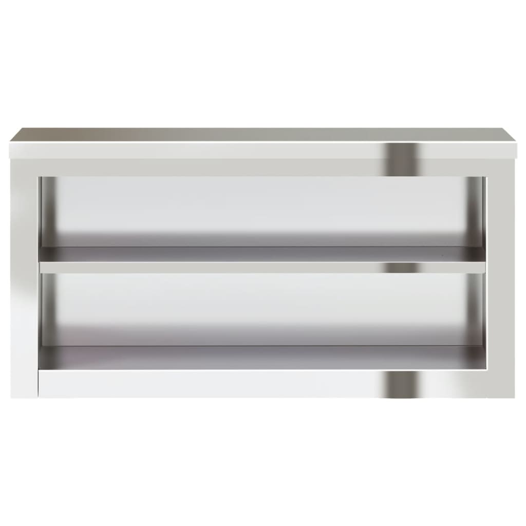 vidaXL Kitchen Wall Cabinet with Shelf Stainless Steel