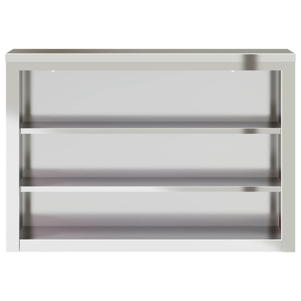 vidaXL Kitchen Wall Cabinet with Shelves Stainless Steel