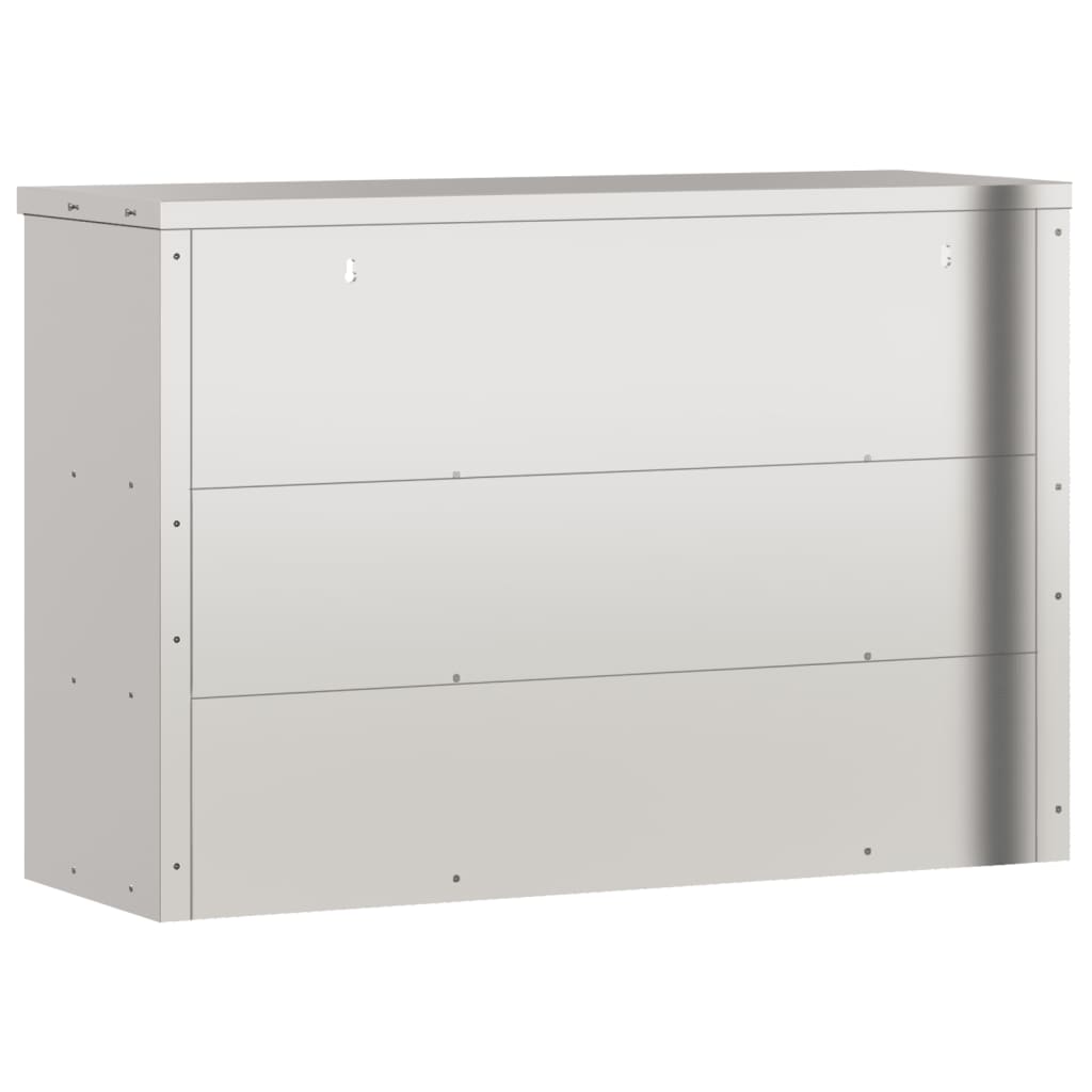 vidaXL Kitchen Wall Cabinet with Shelves Stainless Steel