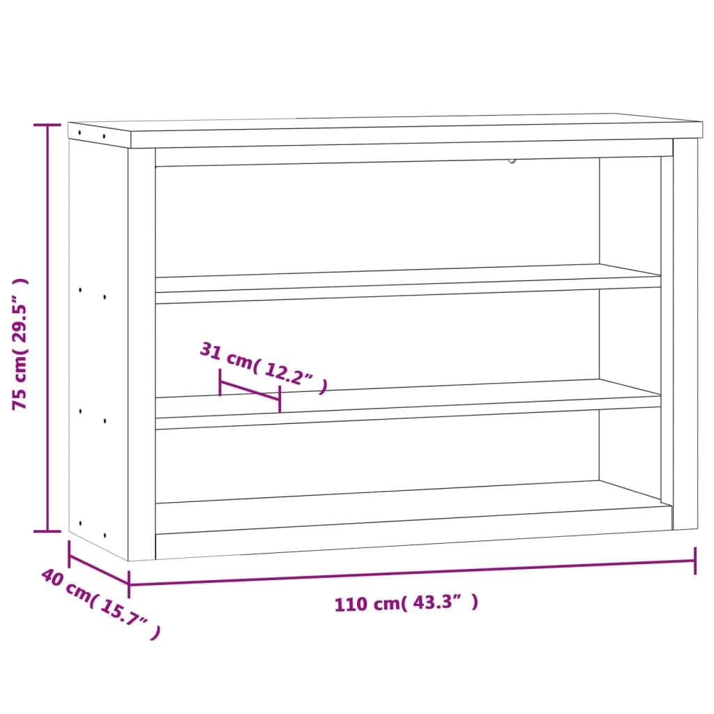 vidaXL Kitchen Wall Cabinet with Shelves Stainless Steel