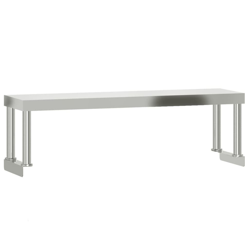 Work Table Overshelf 110x30x35 cm Stainless Steel