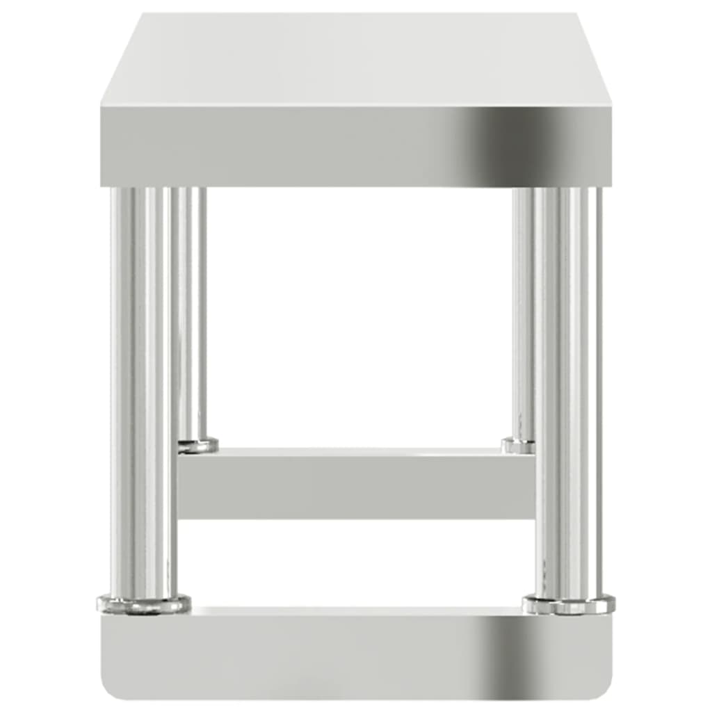 Work Table Overshelf 110x30x35 cm Stainless Steel