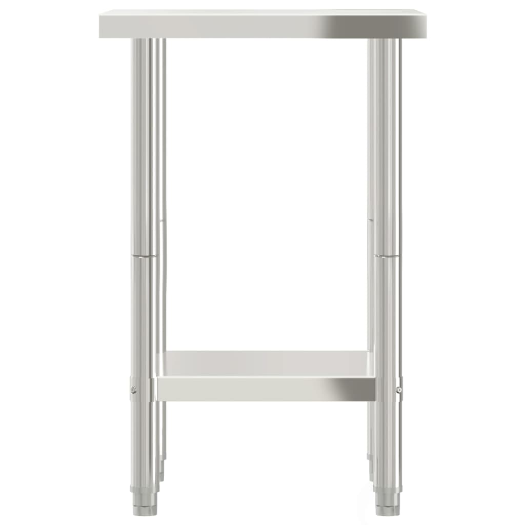 vidaXL Kitchen Work Table 55x55x85 cm Stainless Steel