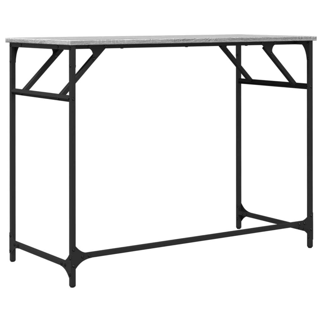 Desk Grey Sonoma 100x45x76 cm Engineered Wood and Powder-coated Steel