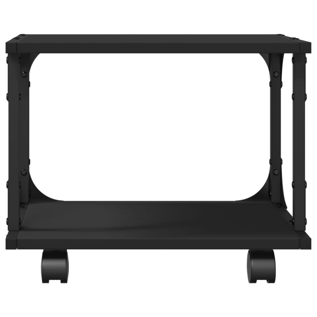 Printer Stand 2-Tier Black 41x28x33,5 cm Engineered Wood