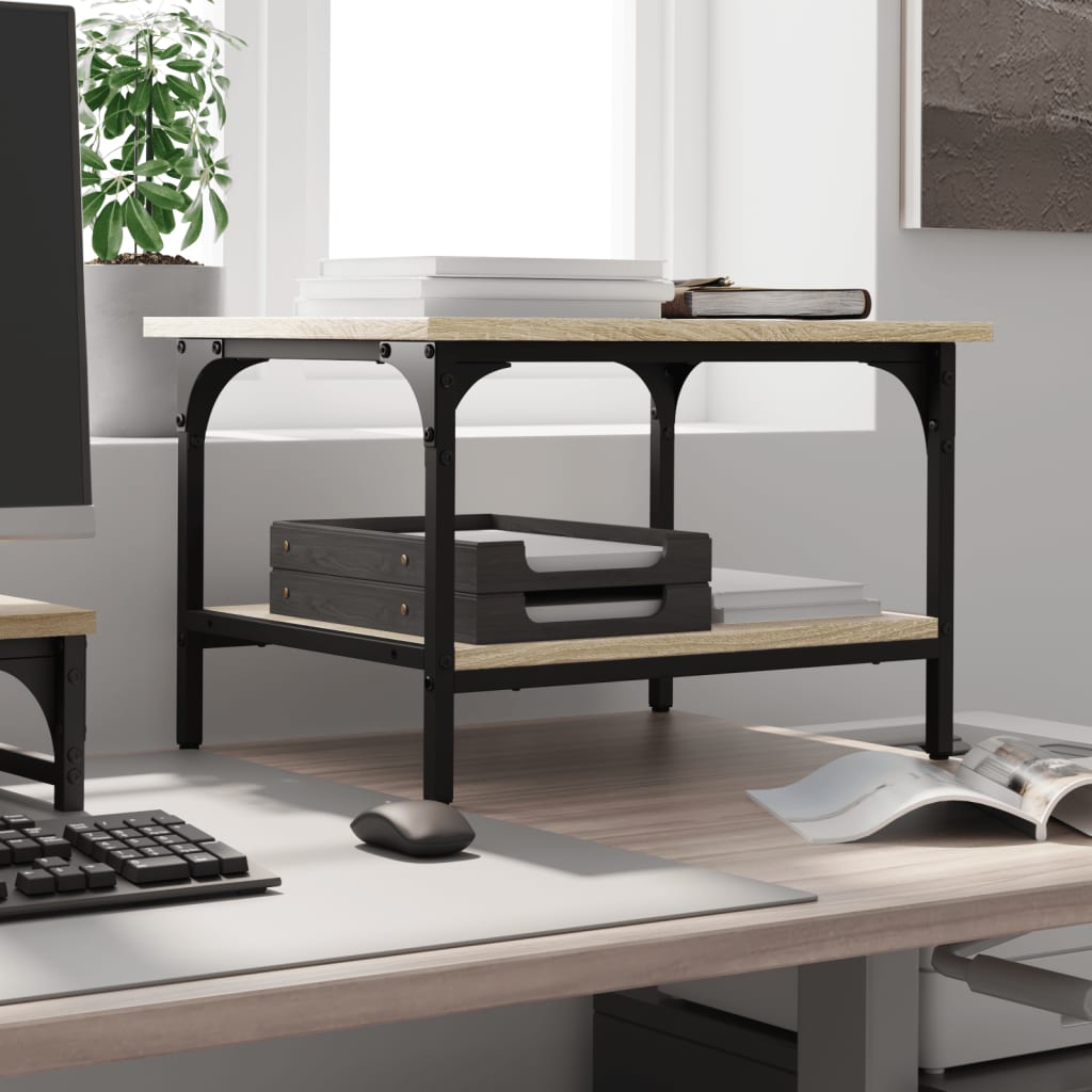 Printer Stand 2-Tier Sonoma Oak 50x40x38 cm Engineered Wood