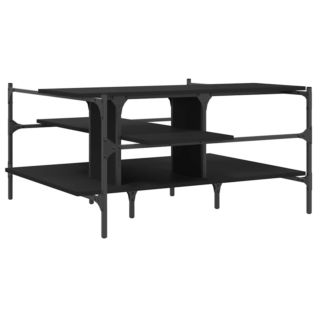 Coffee Table Black 100x100x48,5 cm Engineered Wood