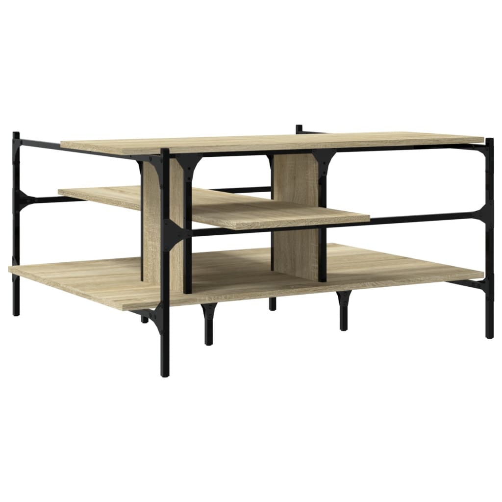Coffee Table Sonoma Oak 100x100x48,5 cm Engineered Wood