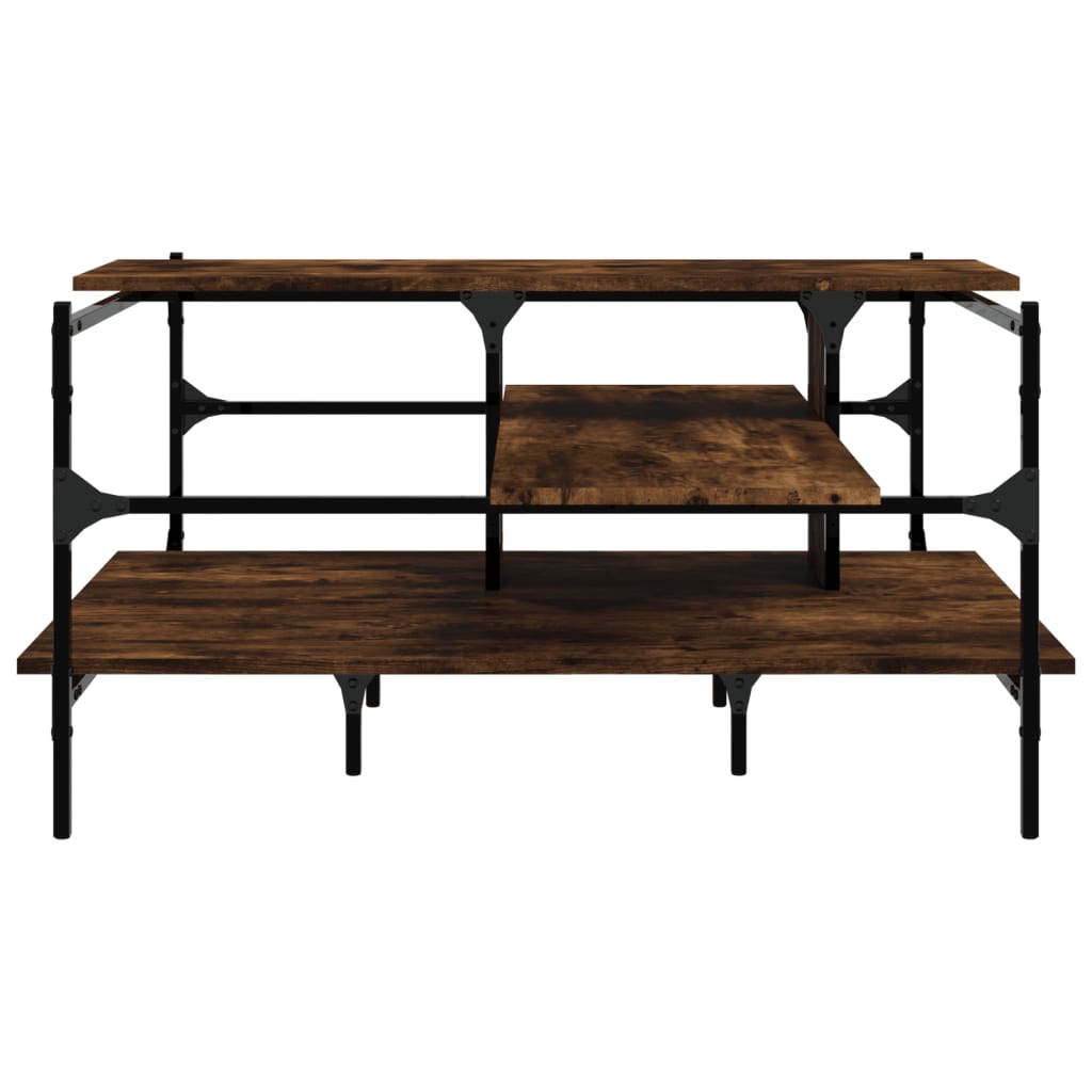Coffee Table Smoked Oak 100x100x48,5 cm Engineered Wood