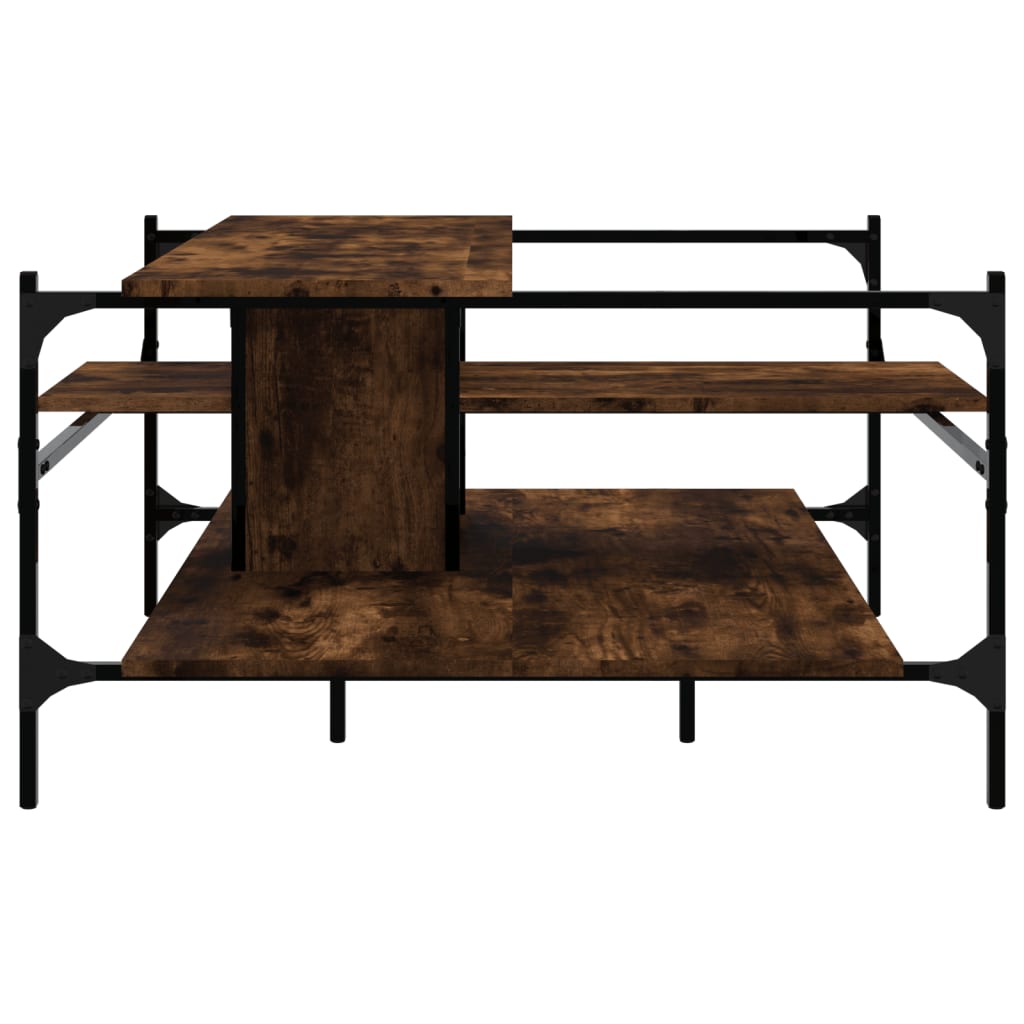 Coffee Table Smoked Oak 100x100x48,5 cm Engineered Wood
