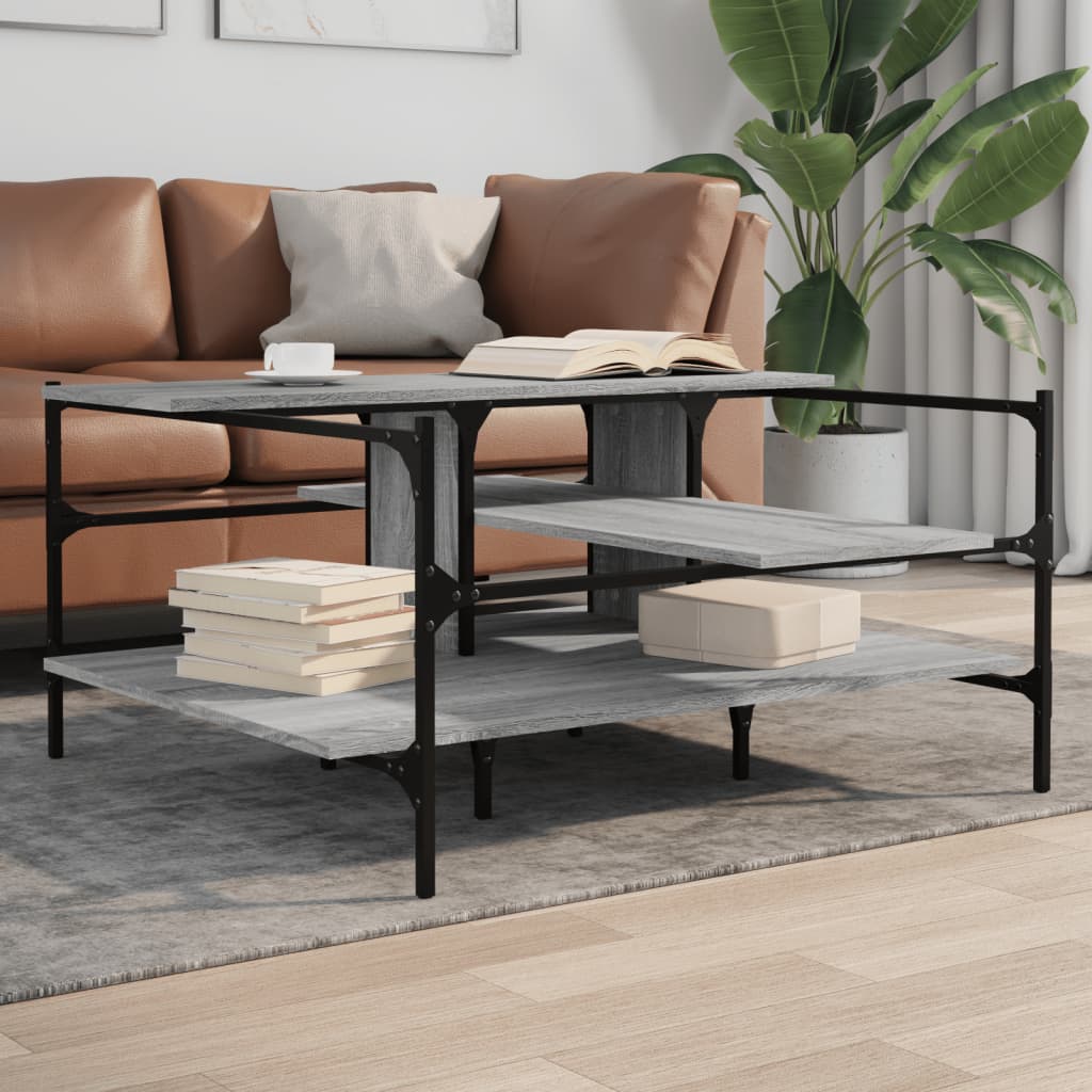 Coffee Table Grey Sonoma 100x100x48,5 cm Engineered Wood