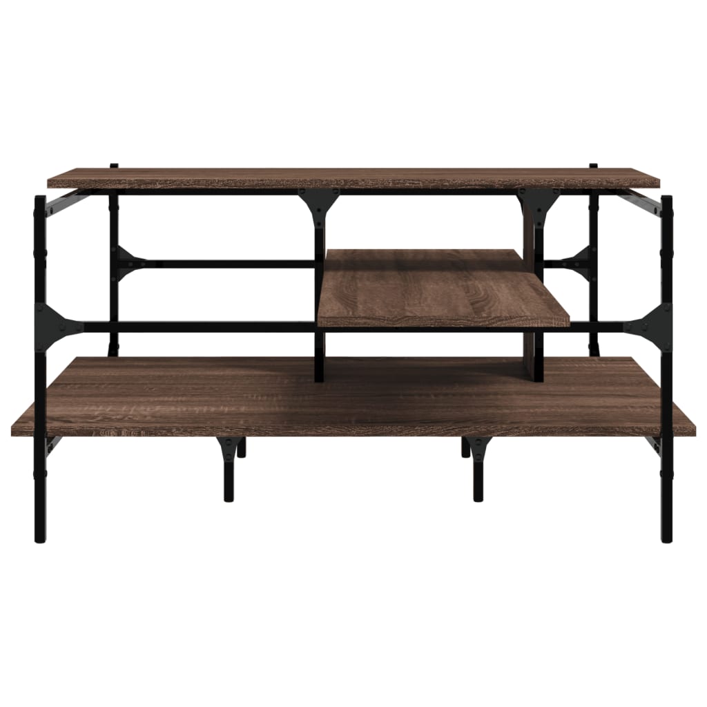Coffee Table Brown Oak 100x100x48,5 cm Engineered Wood