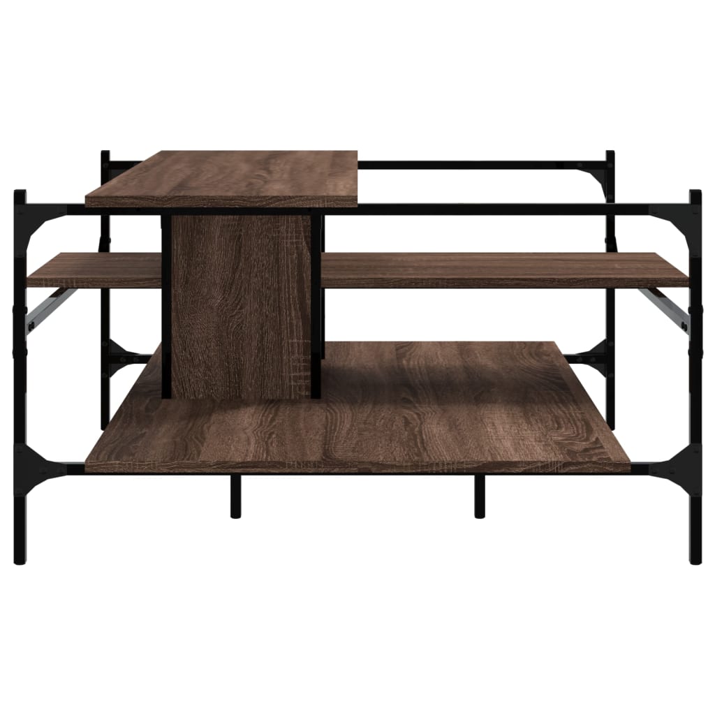 Coffee Table Brown Oak 100x100x48,5 cm Engineered Wood