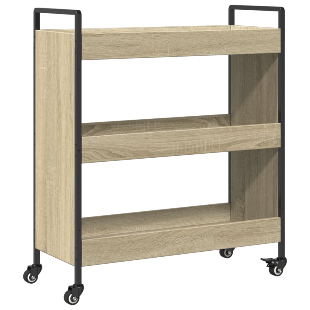 vidaXL Kitchen Trolley Sonoma Oak 70x30x82 cm Engineered Wood