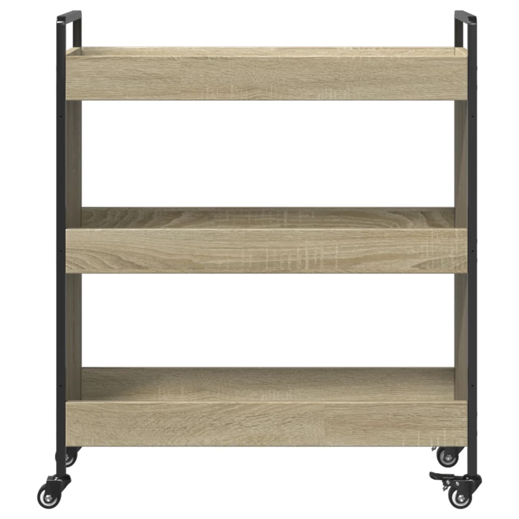 vidaXL Kitchen Trolley Sonoma Oak 70x30x82 cm Engineered Wood