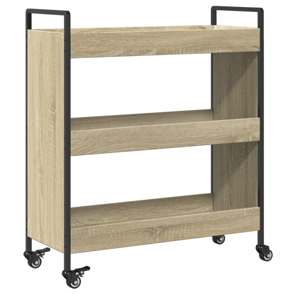 vidaXL Kitchen Trolley Sonoma Oak 70x30x82 cm Engineered Wood