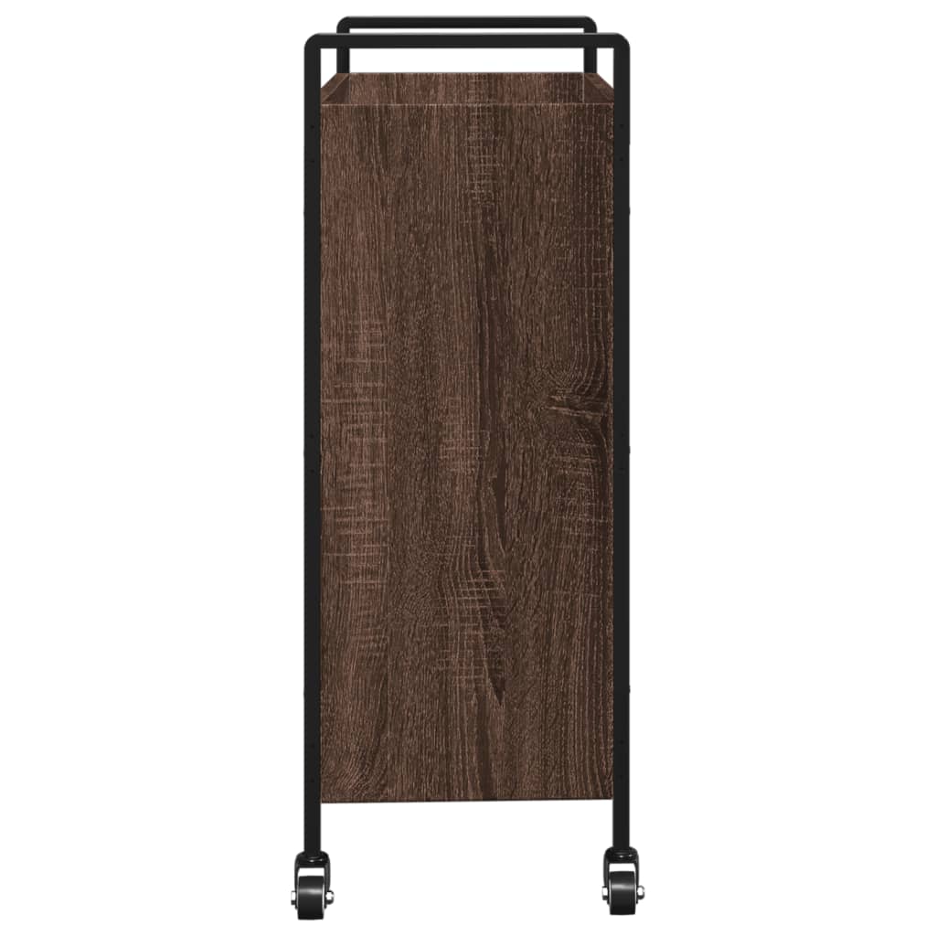 vidaXL Kitchen Trolley Brown Oak 70x30x82 cm Engineered Wood