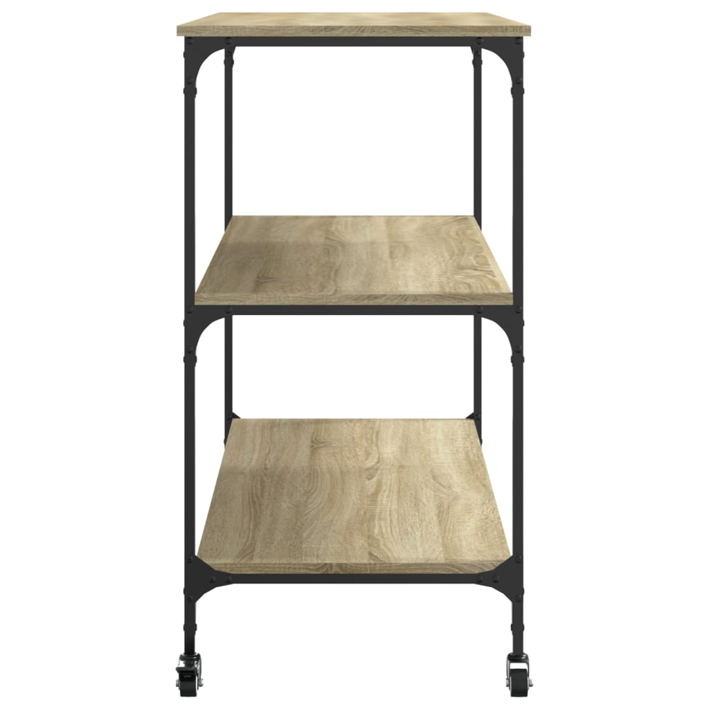 vidaXL Kitchen Trolley Sonoma Oak 102x50x95 cm Engineered Wood