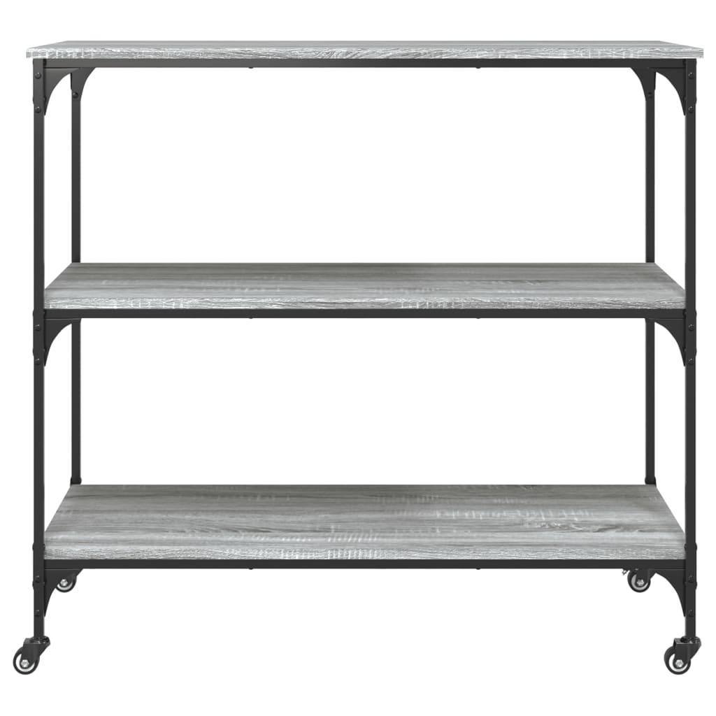 vidaXL Kitchen Trolley Grey Sonoma 102x50x95 cm Engineered Wood