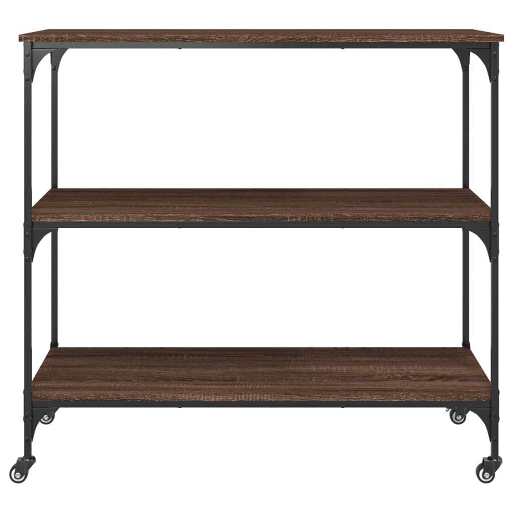 vidaXL Kitchen Trolley Brown Oak 102x50x95 cm Engineered Wood