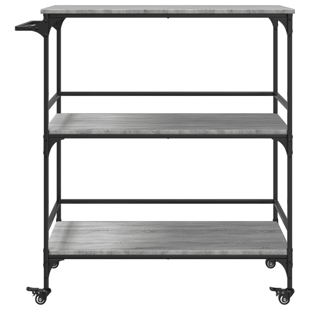 Kitchen Trolley Grey Sonoma 100,5x50x105 cm Engineered Wood