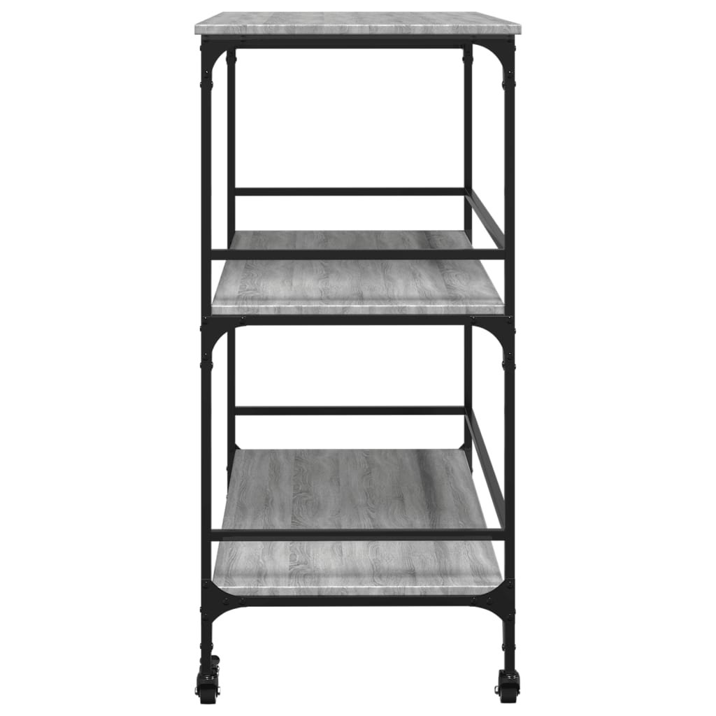Kitchen Trolley Grey Sonoma 100,5x50x105 cm Engineered Wood