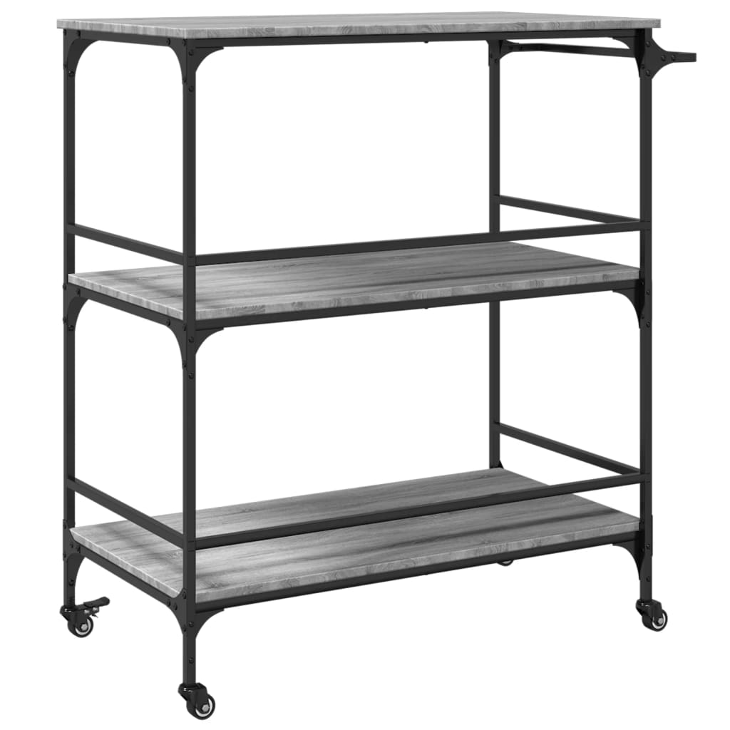 Kitchen Trolley Grey Sonoma 100,5x50x105 cm Engineered Wood