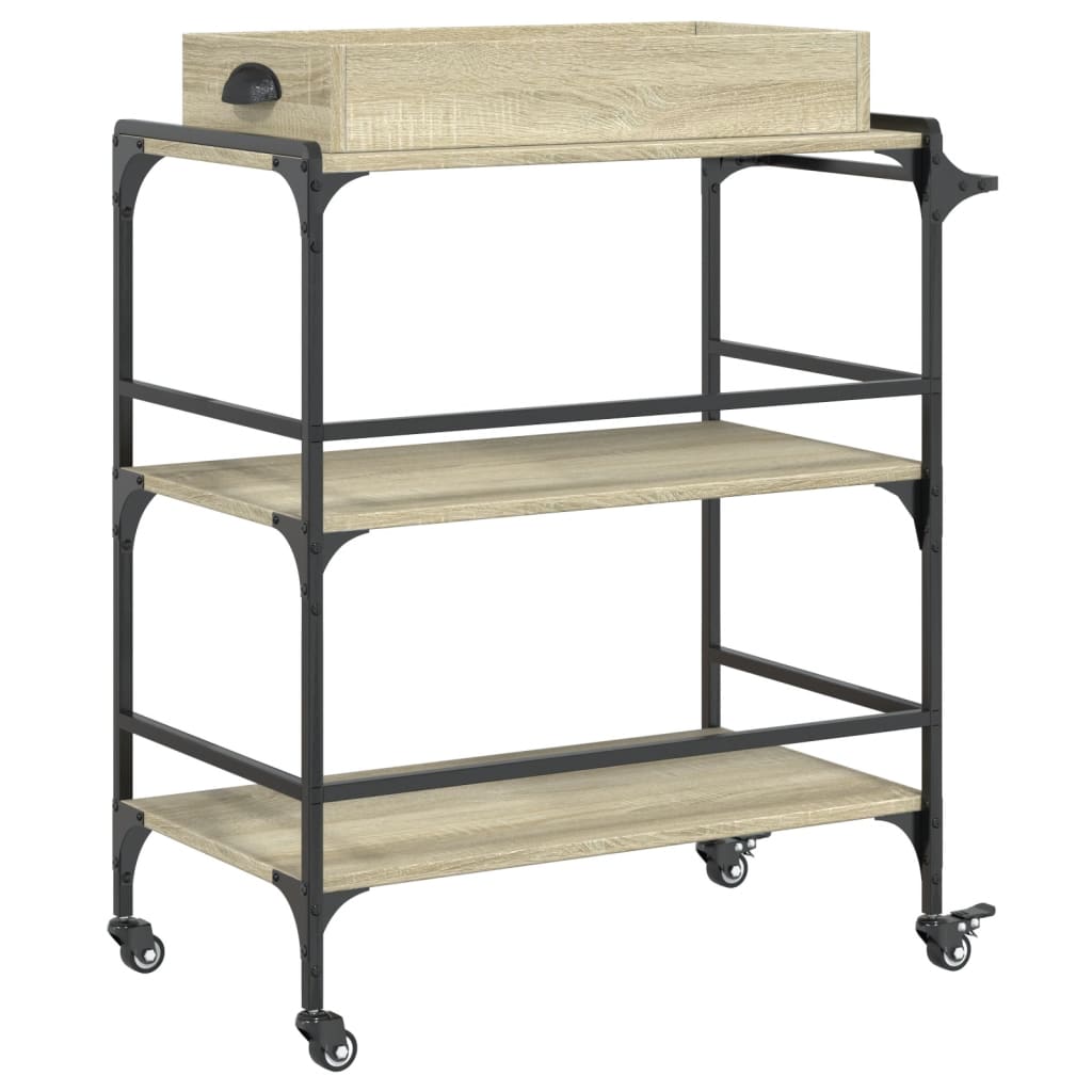 Kitchen Trolley Sonoma Oak 81,5x41x92,5 cm Engineered Wood
