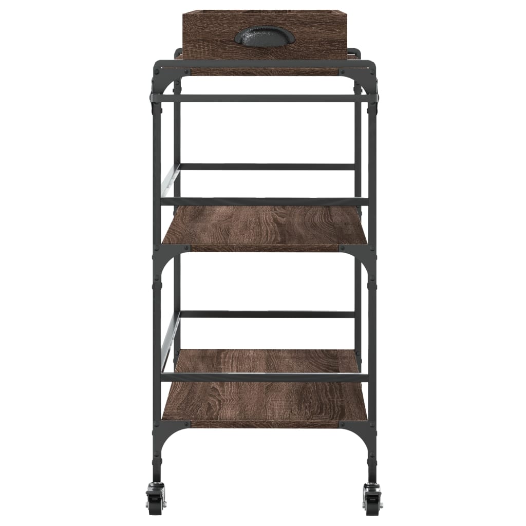Kitchen Trolley Brown Oak 81,5x41x92,5 cm Engineered Wood