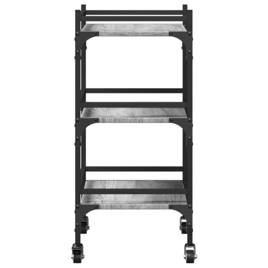 vidaXL Kitchen Trolley Grey Sonoma 50x35x75.5 cm Engineered Wood