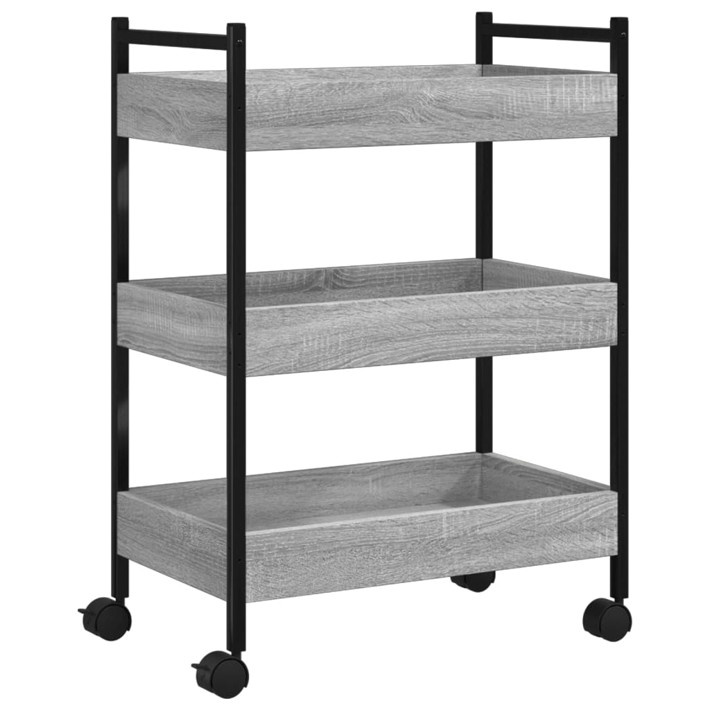 Kitchen Trolley Grey Sonoma 50x30x70 cm Engineered Wood