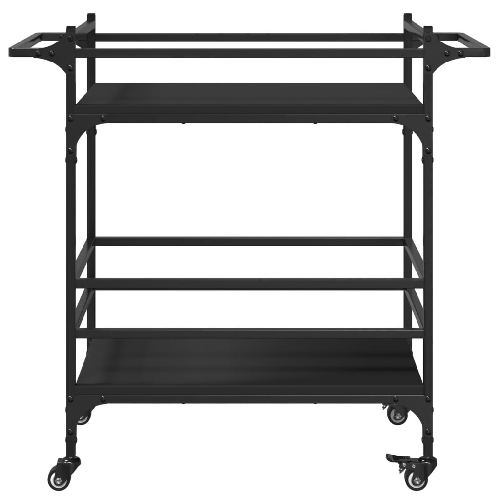 Kitchen Trolley Black 82x40x78,5 cm Engineered Wood