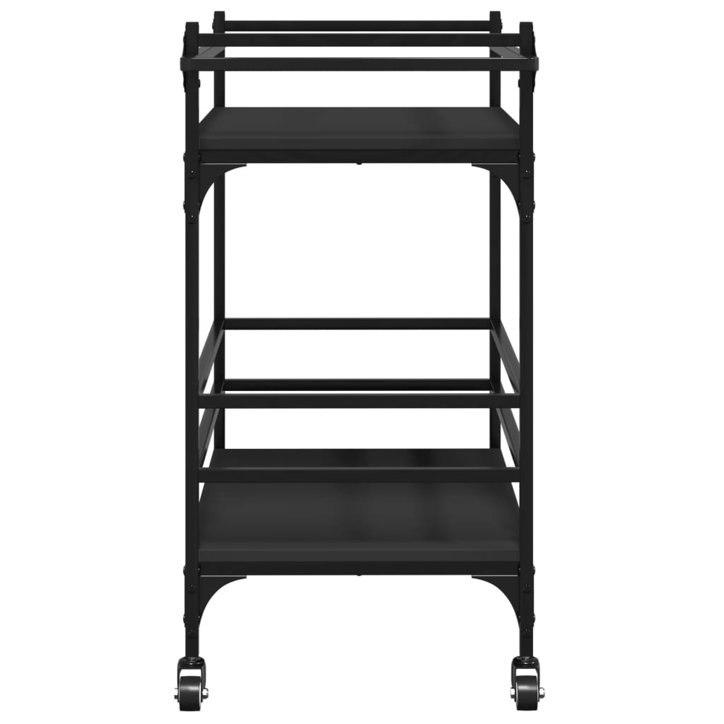 Kitchen Trolley Black 82x40x78,5 cm Engineered Wood