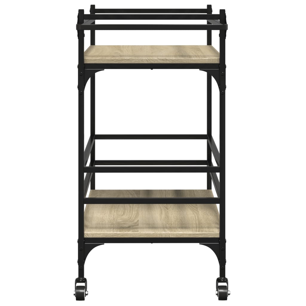 vidaXL Kitchen Trolley Sonoma Oak 82x40x78.5 cm Engineered Wood