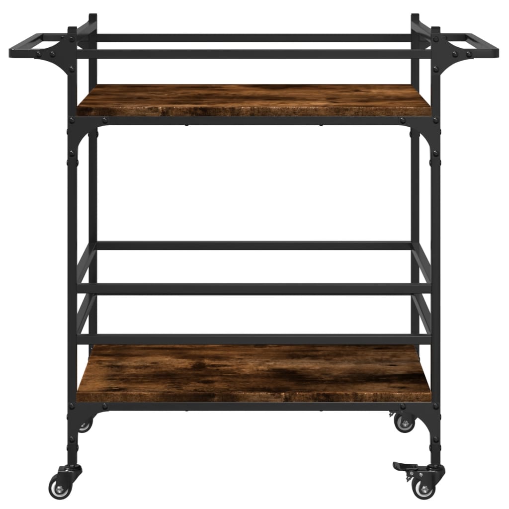 Kitchen Trolley Smoked Oak 82x40x78,5 cm Engineered Wood