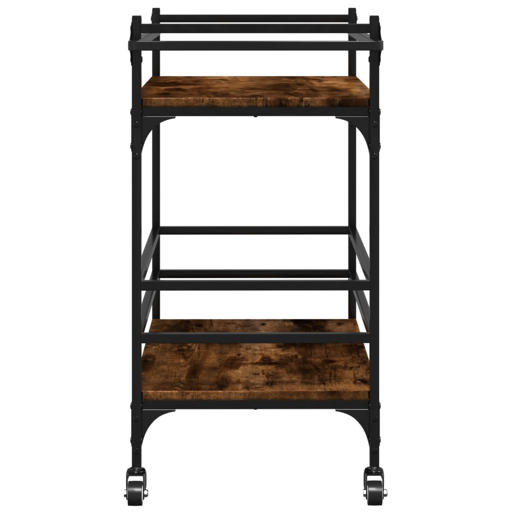 Kitchen Trolley Smoked Oak 82x40x78,5 cm Engineered Wood