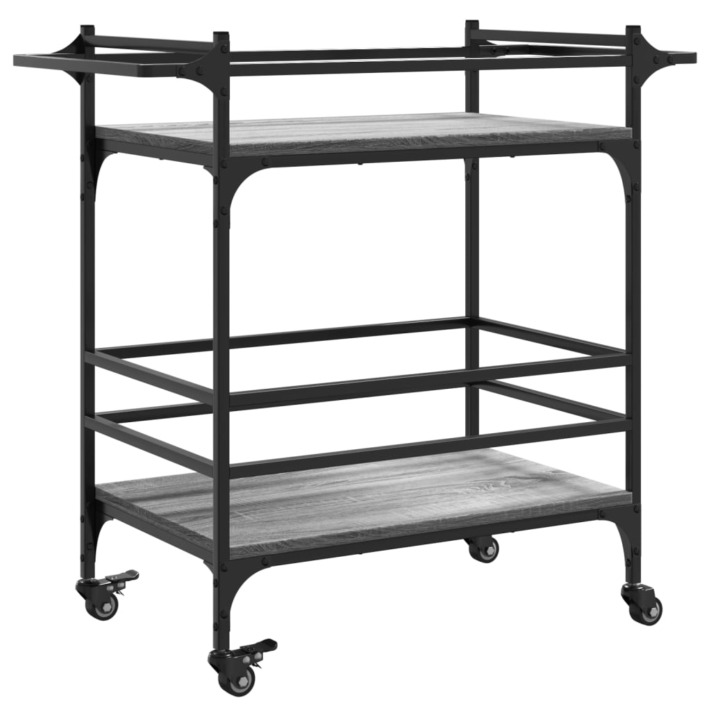 Kitchen Trolley Grey Sonoma 82x40x78,5 cm Engineered Wood