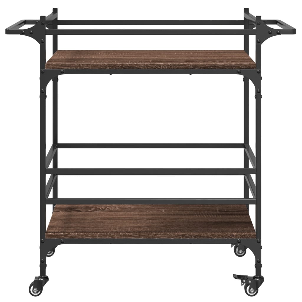 Kitchen Trolley Brown Oak 82x40x78,5 cm Engineered Wood