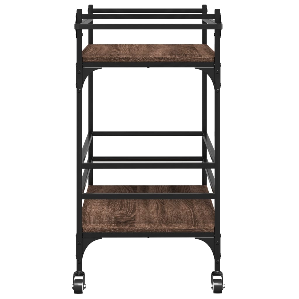 Kitchen Trolley Brown Oak 82x40x78,5 cm Engineered Wood