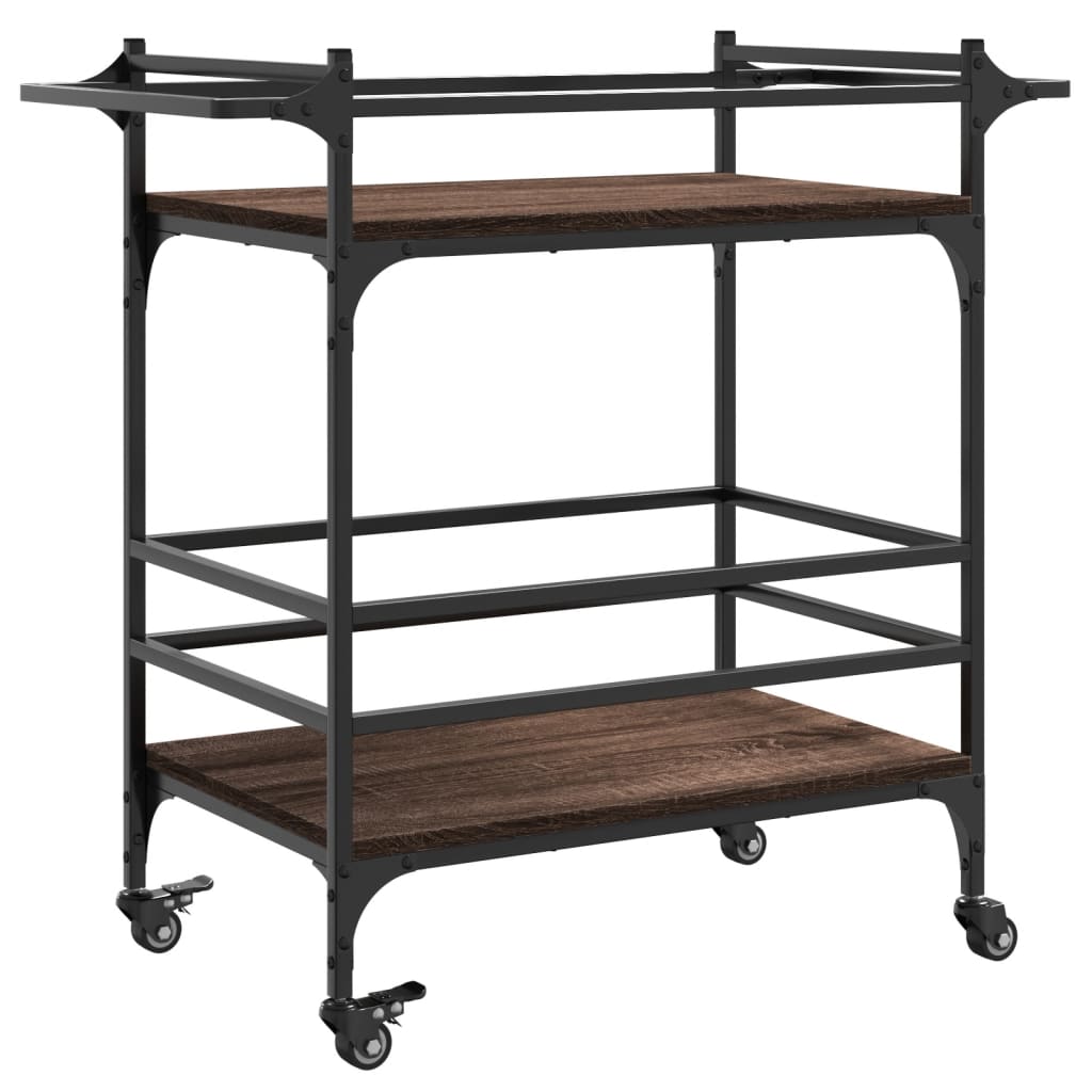 Kitchen Trolley Brown Oak 82x40x78,5 cm Engineered Wood