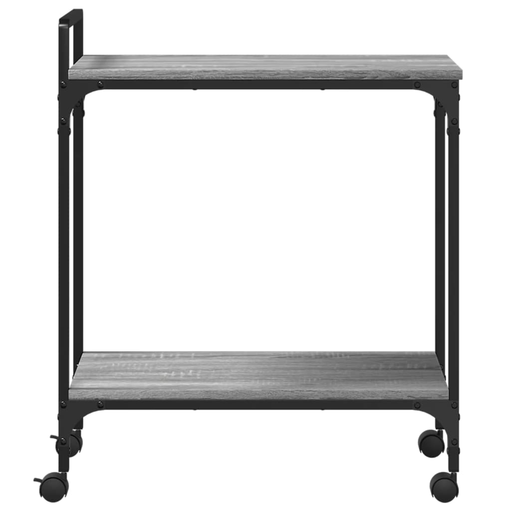 vidaXL Kitchen Trolley Grey Sonoma 60.5x31x72.5 cm Engineered Wood