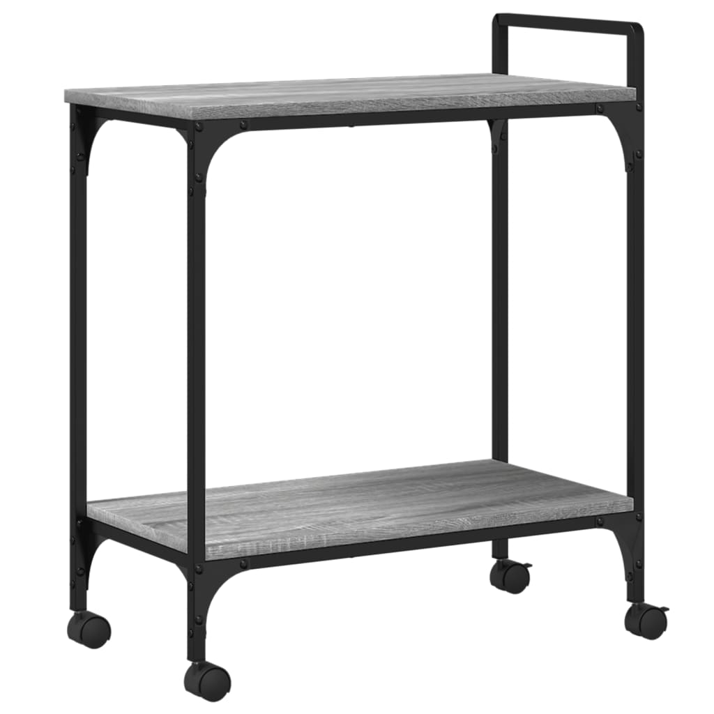 vidaXL Kitchen Trolley Grey Sonoma 60.5x31x72.5 cm Engineered Wood