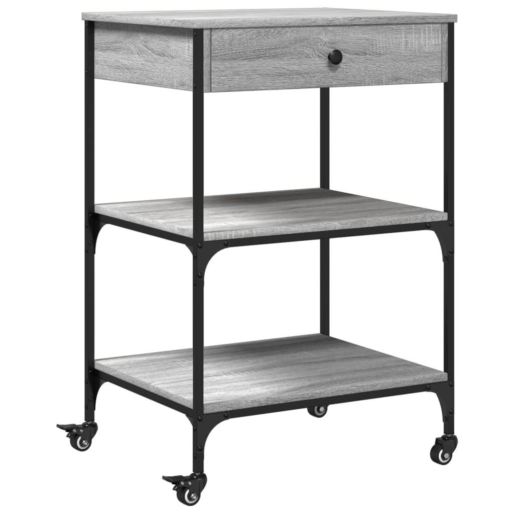 Kitchen Trolley Grey Sonoma 60x48x89,5 cm Engineered Wood