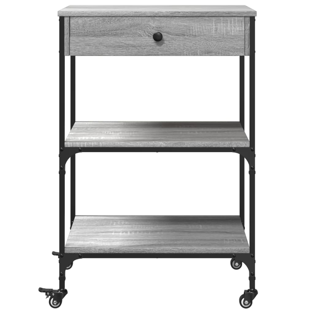 Kitchen Trolley Grey Sonoma 60x48x89,5 cm Engineered Wood