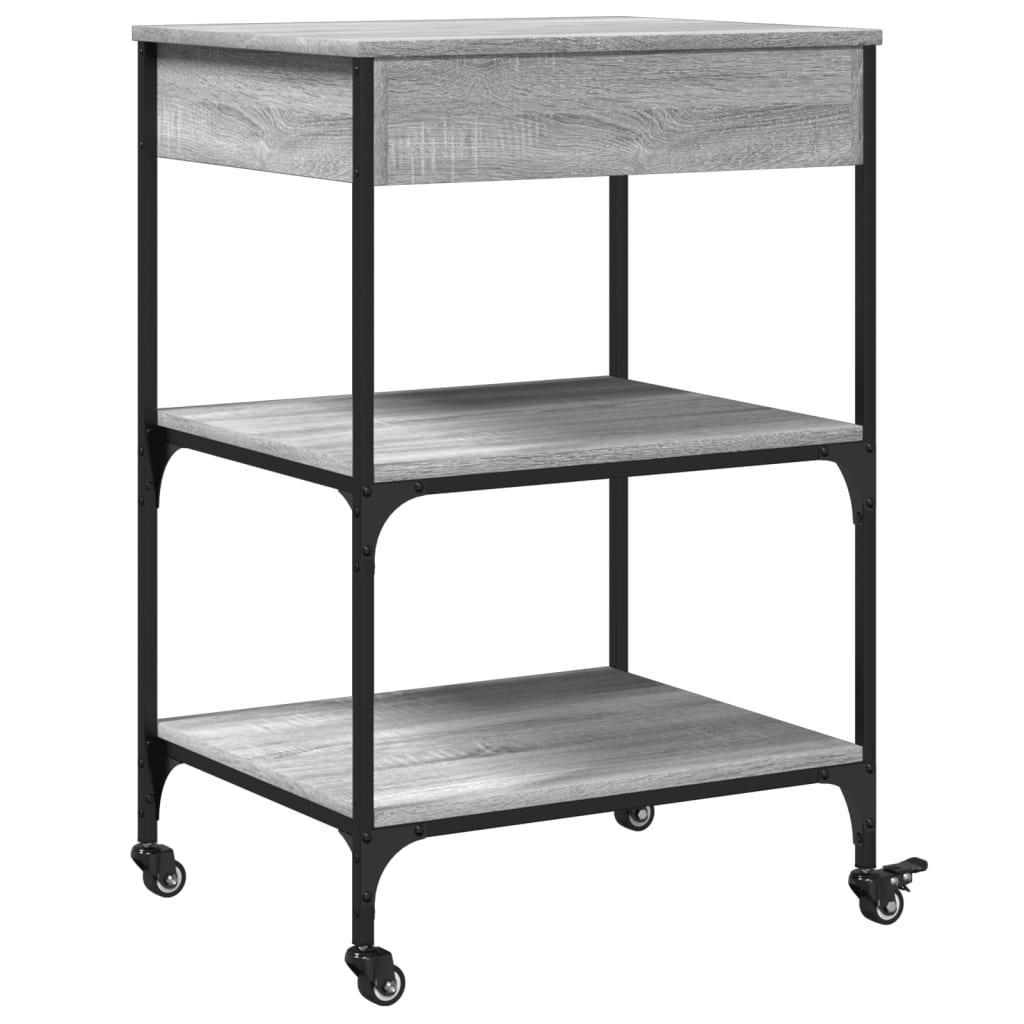 Kitchen Trolley Grey Sonoma 60x48x89,5 cm Engineered Wood