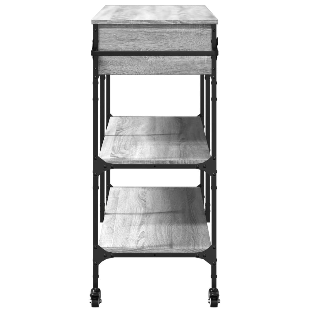 vidaXL Kitchen Trolley Grey Sonoma 105x42x95 cm Engineered Wood