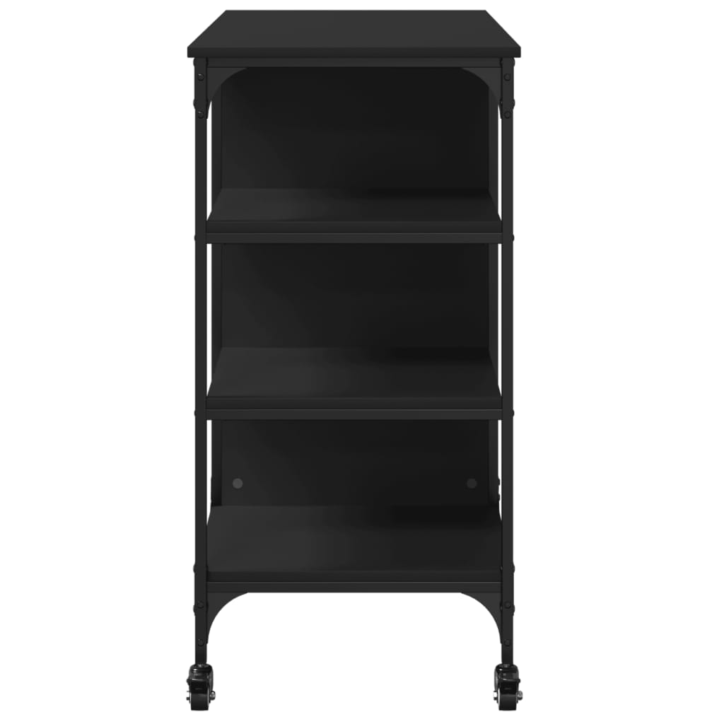 vidaXL Kitchen Trolley Black 100x45x89.5 cm Engineered Wood