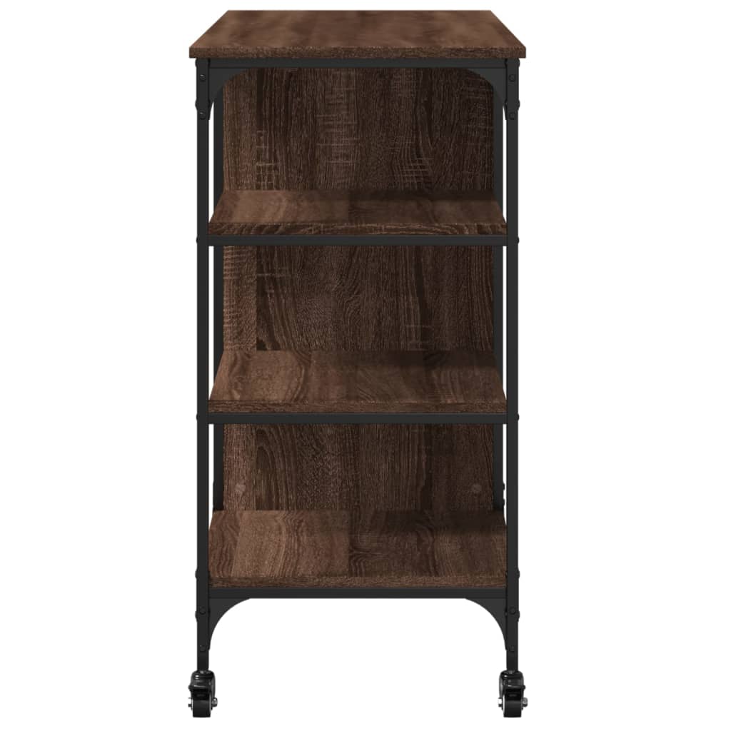 Kitchen Trolley Brown Oak 100x45x89,5 cm Engineered Wood