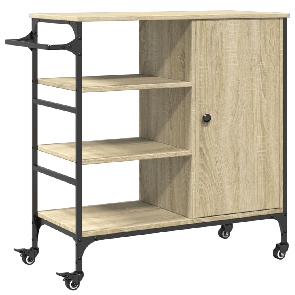 Kitchen Trolley Sonoma Oak 87,5x38,5x84,5 cm Engineered Wood